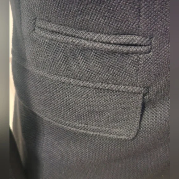 Banana Republic Factory Navy Blue Knit Academy Blazer Size 0 - Picture 8 of 10